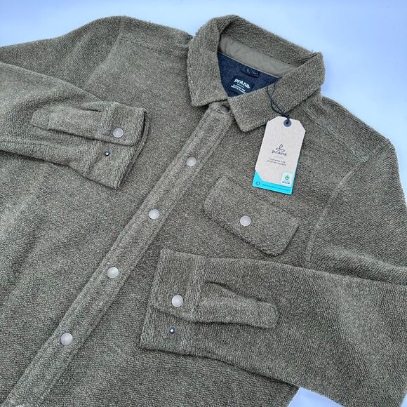 Prana Other - prAna Men's IncrediWool Wooly Bird Fleece L/S Overshirt, Size L, Slate Green